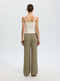 VISCOSE BLEND TROUSERS, Vetiver, highres