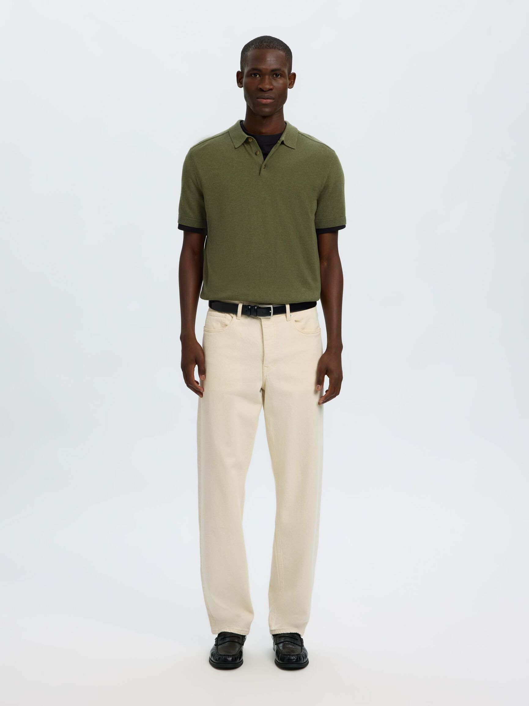 KNITTED POLO SHIRT, Kalamata, highres