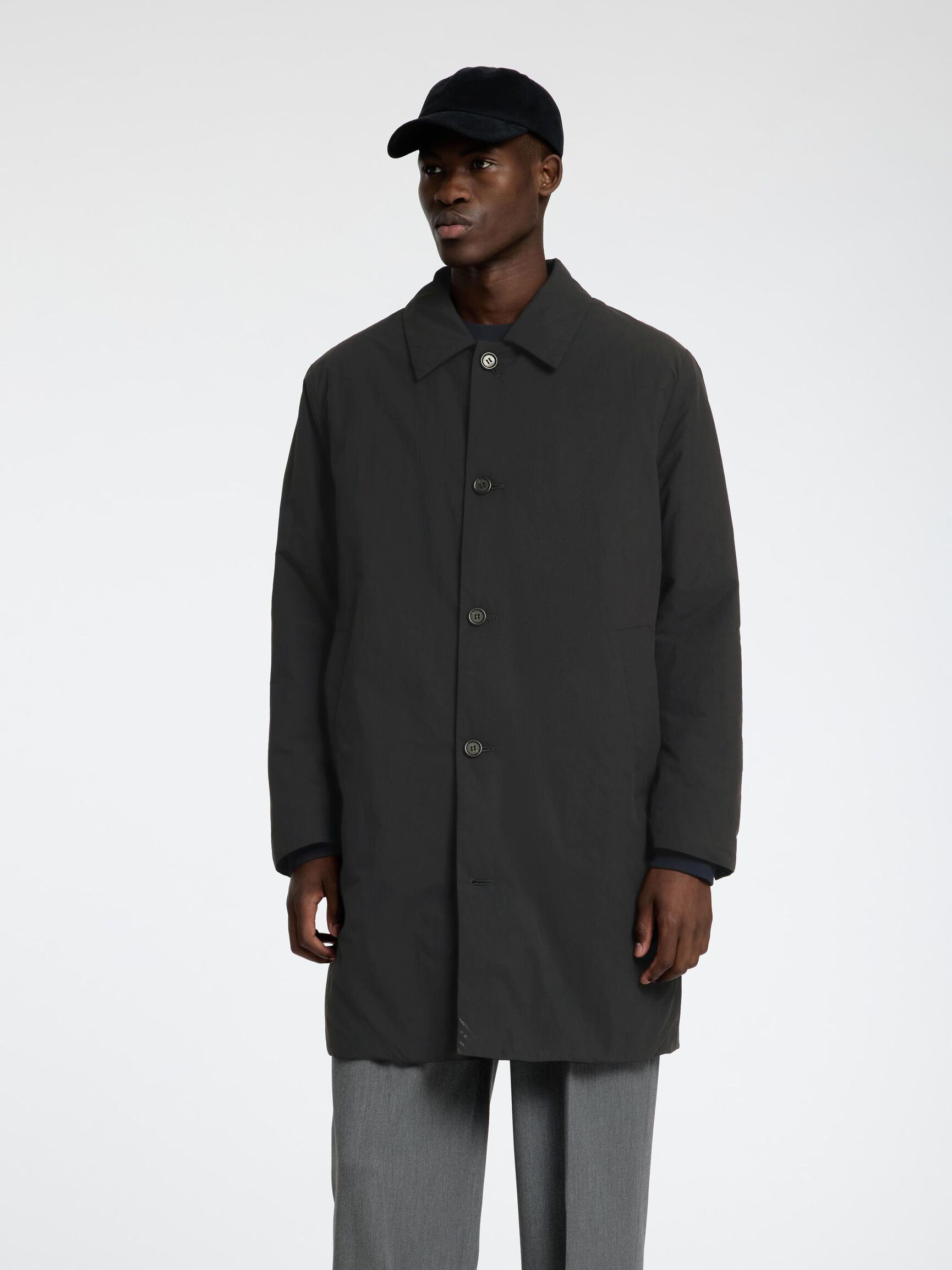 CLASSIC COAT, Black, highres