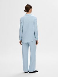 VISCOSE BLEND TROUSERS, Cashmere Blue, highres