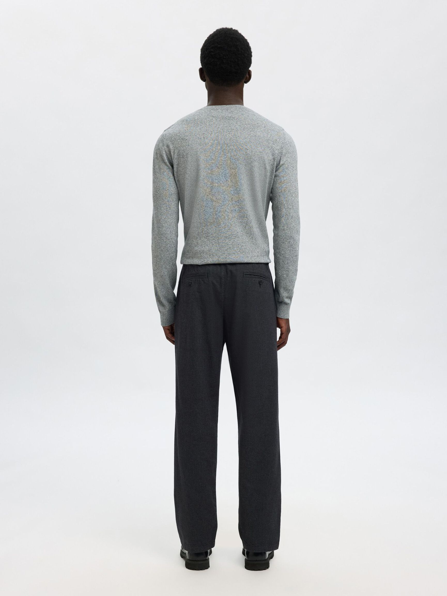 196 PANTALON DROIT, Dark Grey, highres