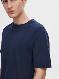 SHORT-SLEEVED RELAXED FIT T-SHIRT, Navy Blazer, highres
