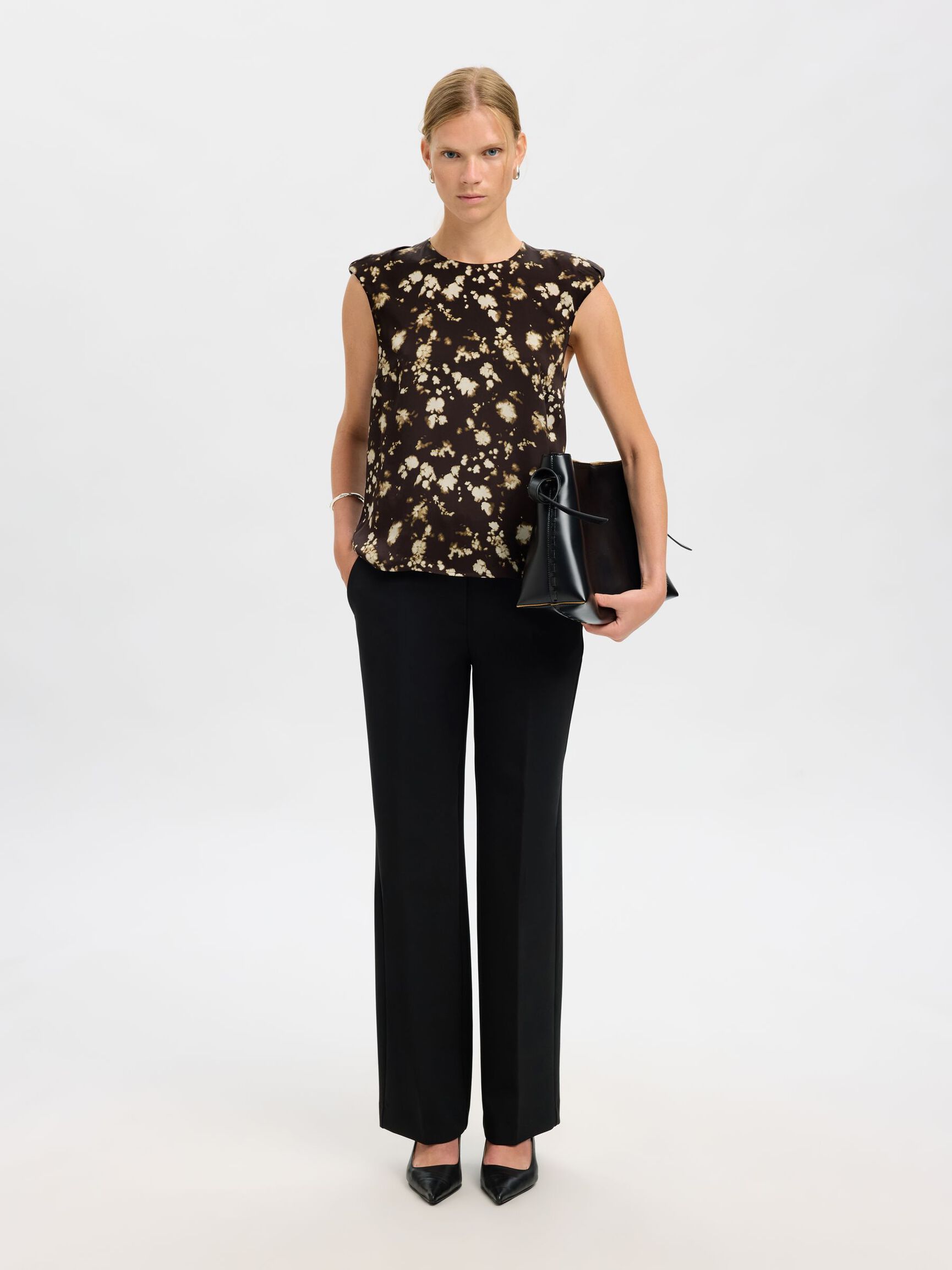 VISCOSE PRINTED  TOP, Demitasse, highres