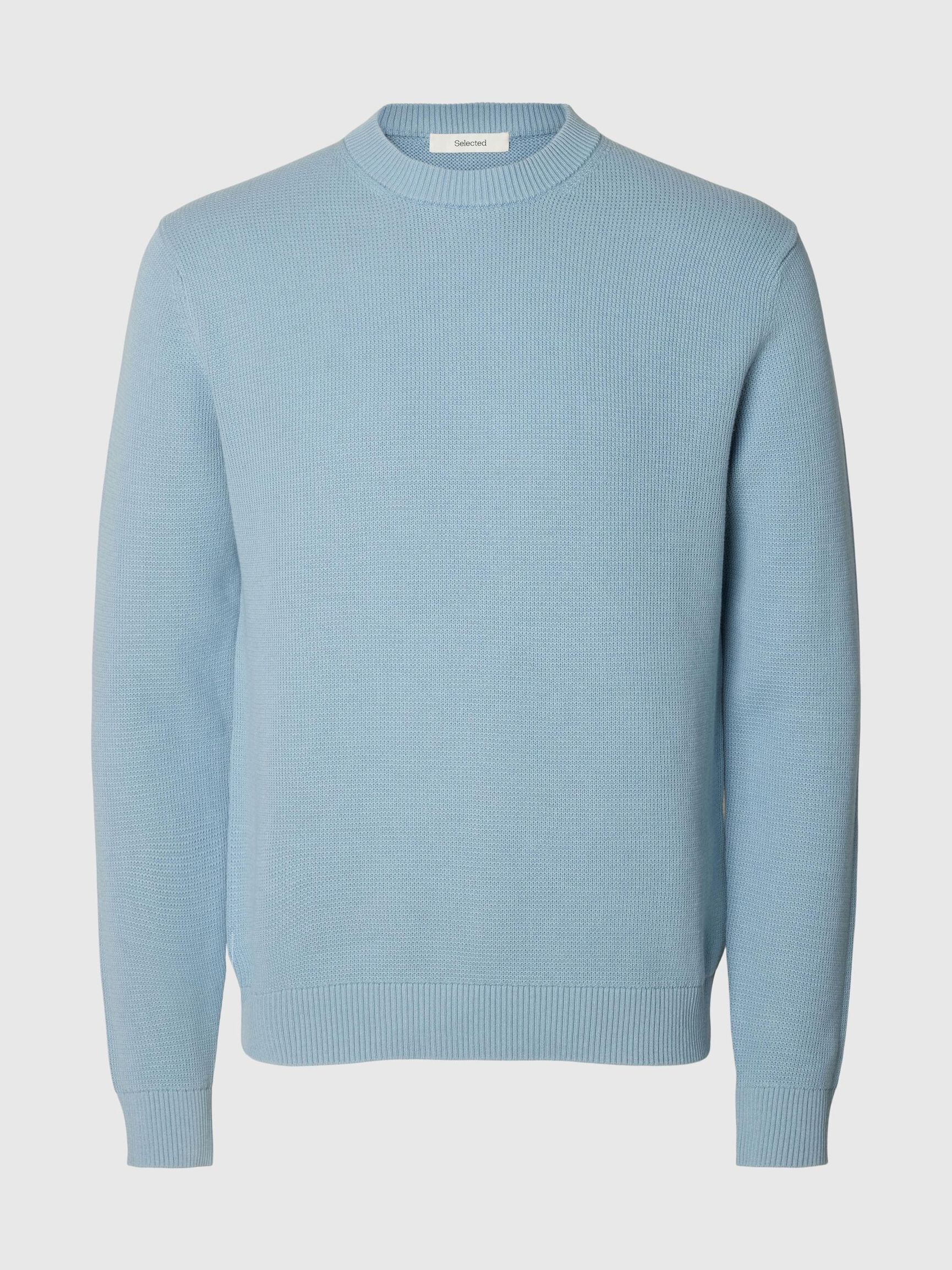 CREWNECK JUMPER, Dusty Blue, highres