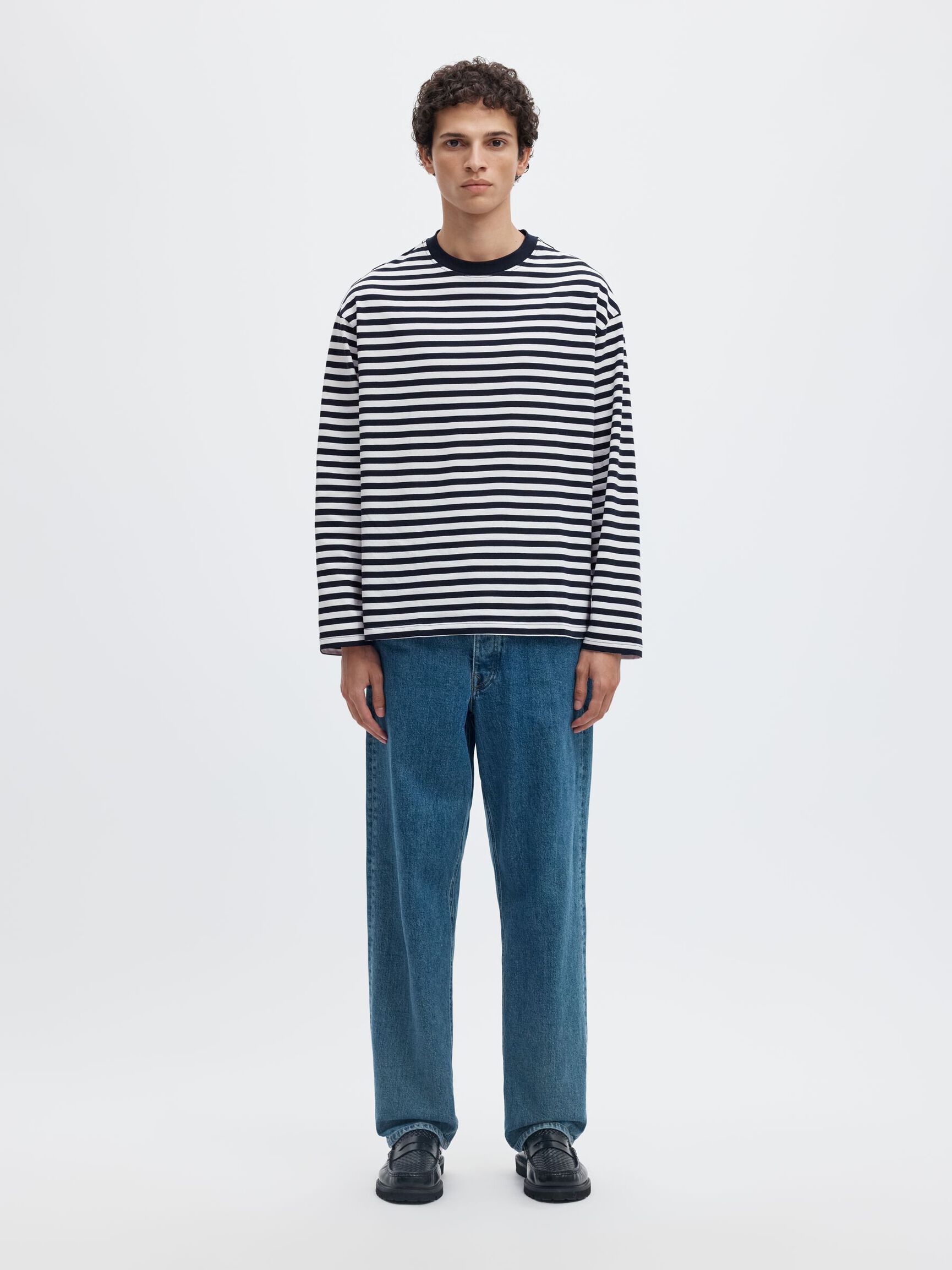RELAXED FIT LONG-SLEEVED T-SHIRT, Sky Captain, highres