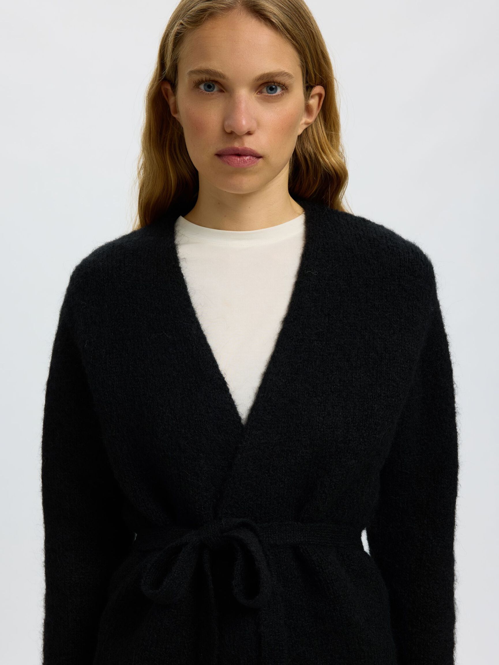 WOLMIX GEBREID VEST, Black, highres