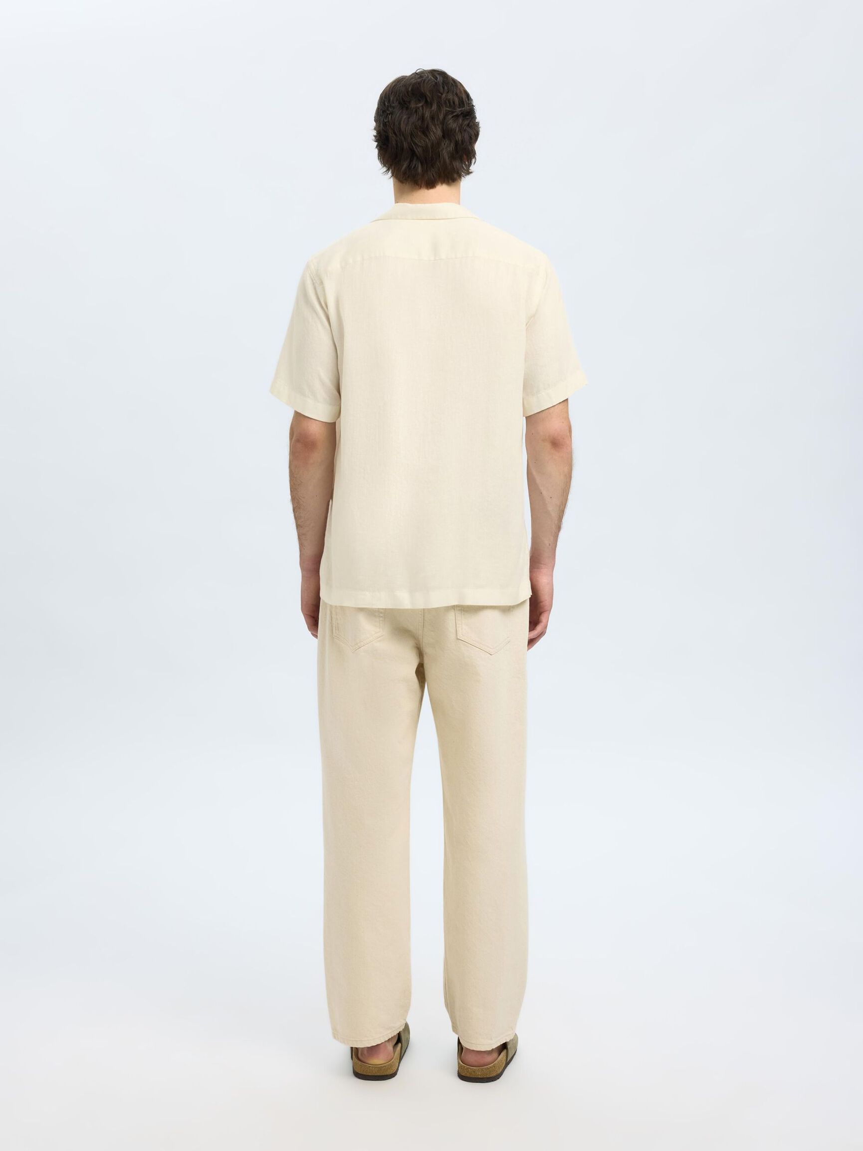 PRINTED SHORT SLEEVED SHIRT, Egret, highres