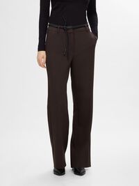 TAILORED WIDE LEG BROEK, Coffee Bean, highres