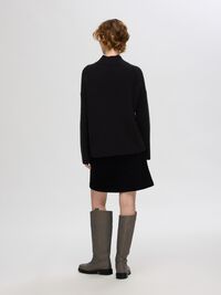 HIGH NECK  KNITTED JUMPER, Black, highres