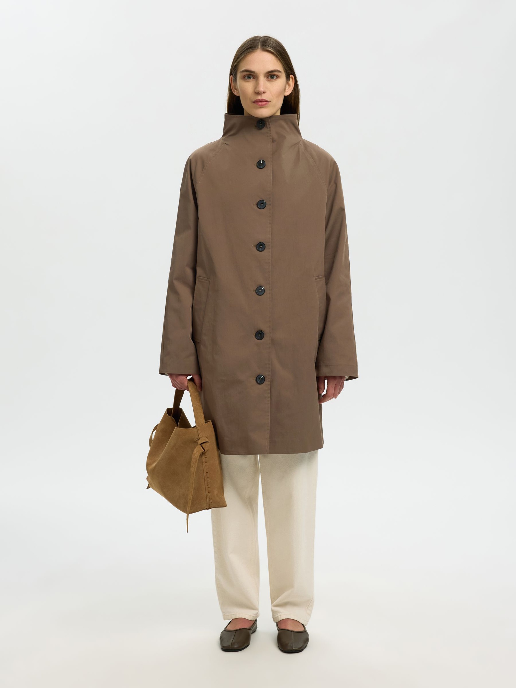 LONG TRENCHCOAT, Chocolate Chip, highres