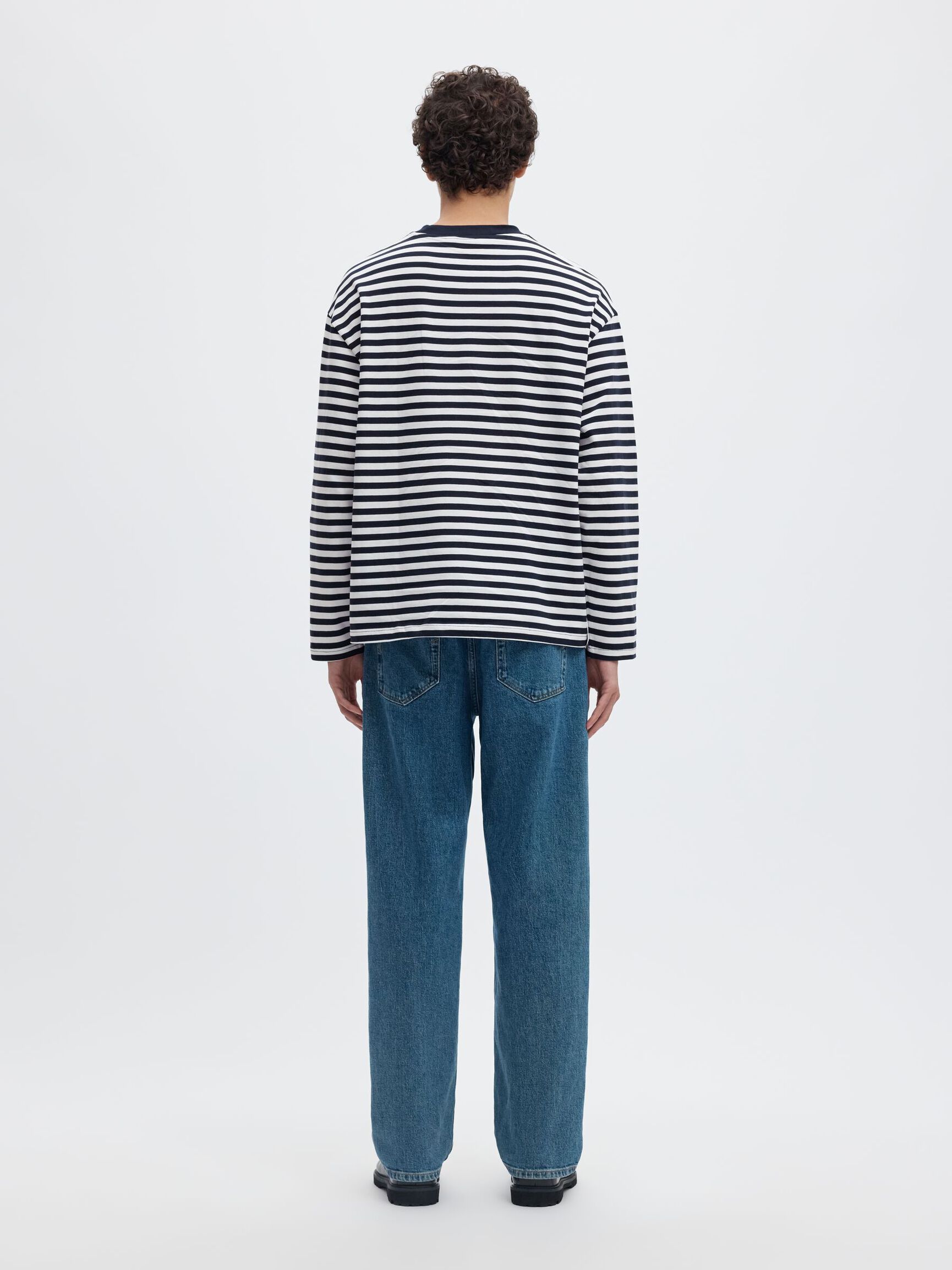 RELAXED FIT LONG-SLEEVED T-SHIRT, Sky Captain, highres