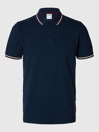 SHORT SLEEVED POLO SHIRT, Dark Sapphire, highres
