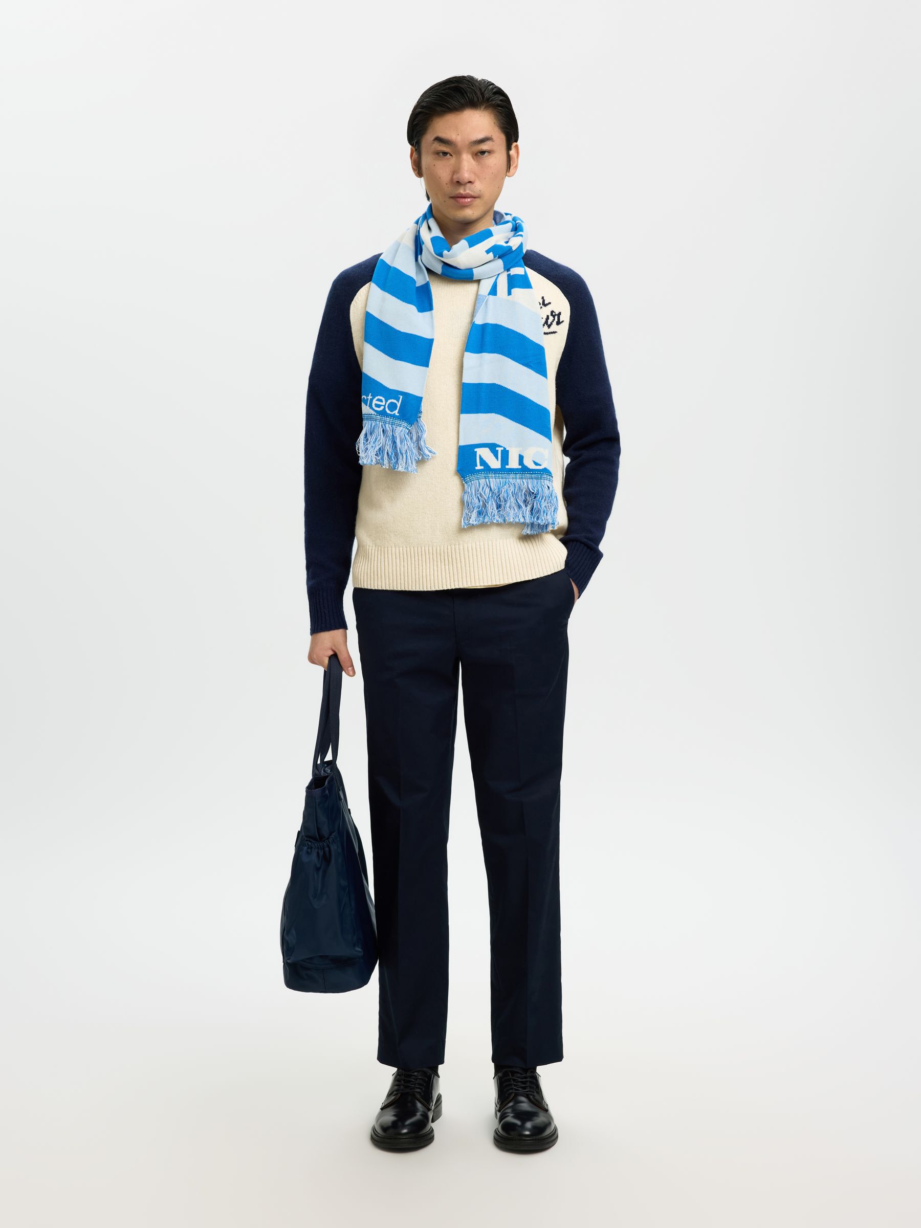 RELAXED FIT KNITTED JUMPER, Sky Captain, highres