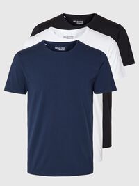 3-PACK COTTON T-SHIRT, Black, highres
