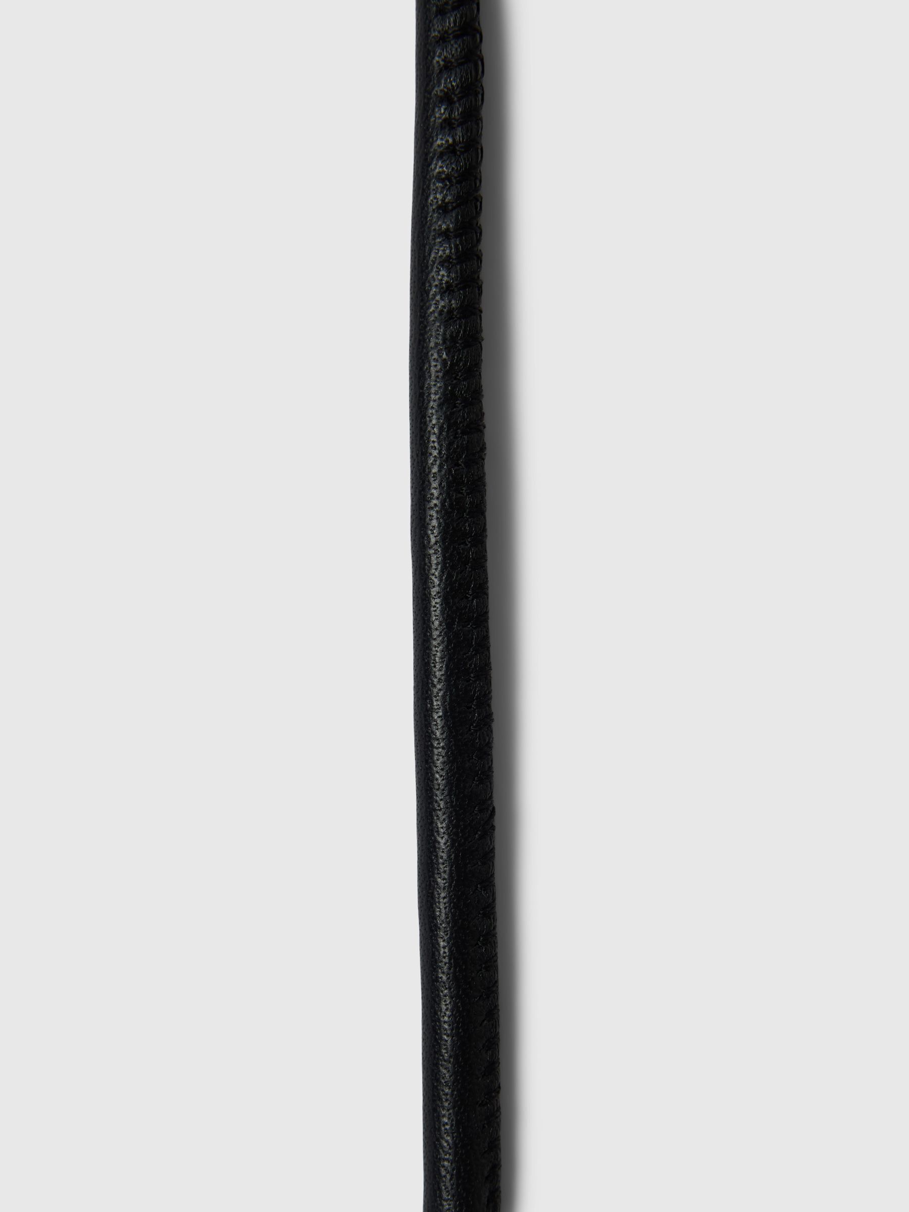 THIN LEATHER BELT, Black, highres