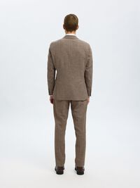 SLIM FIT ZWEIREIHIGER BLAZER, Dark Sand Melange, highres