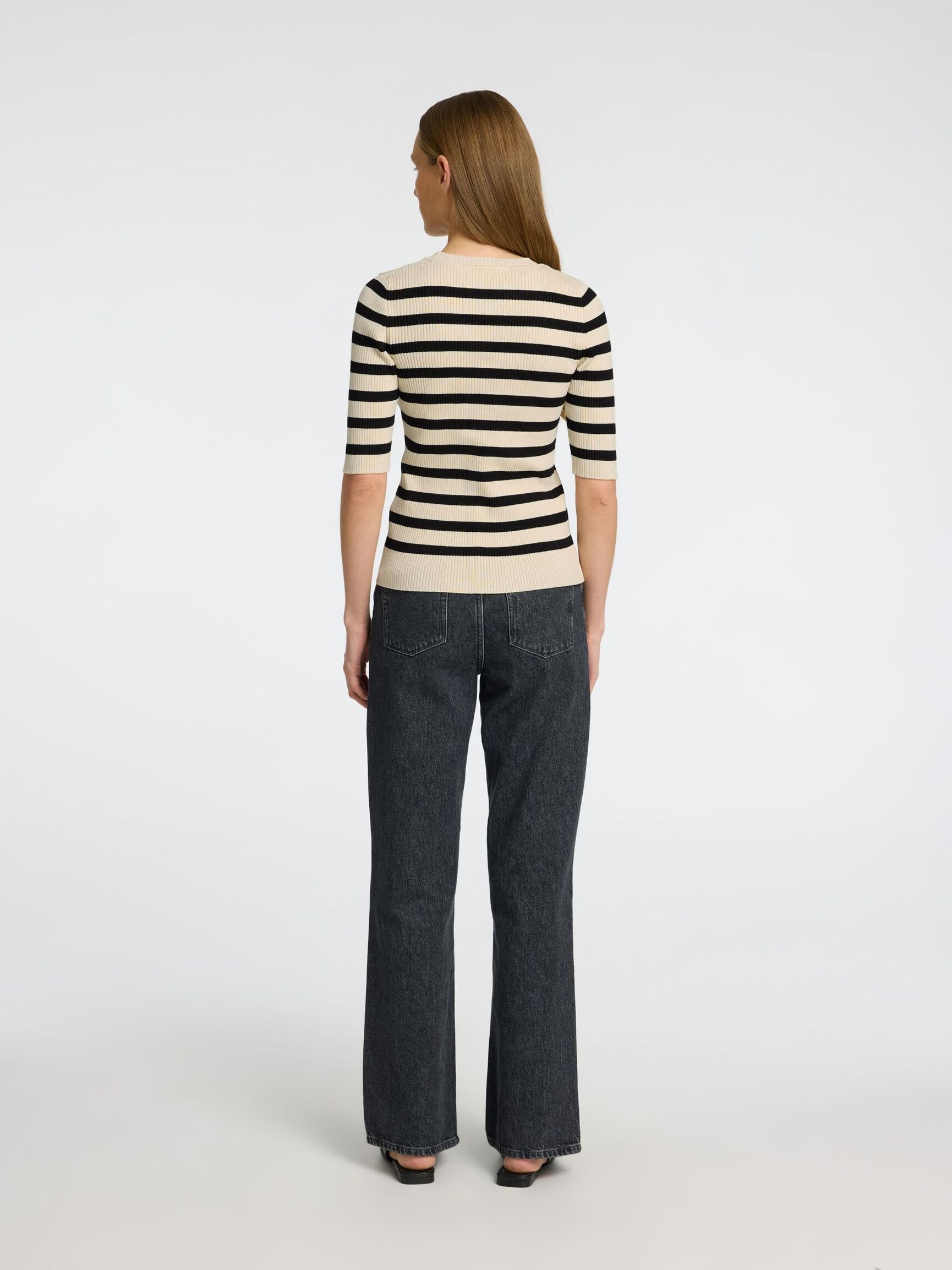 VISCOSE MÉLANGÉE TOP EN MAILLE, Birch, highres