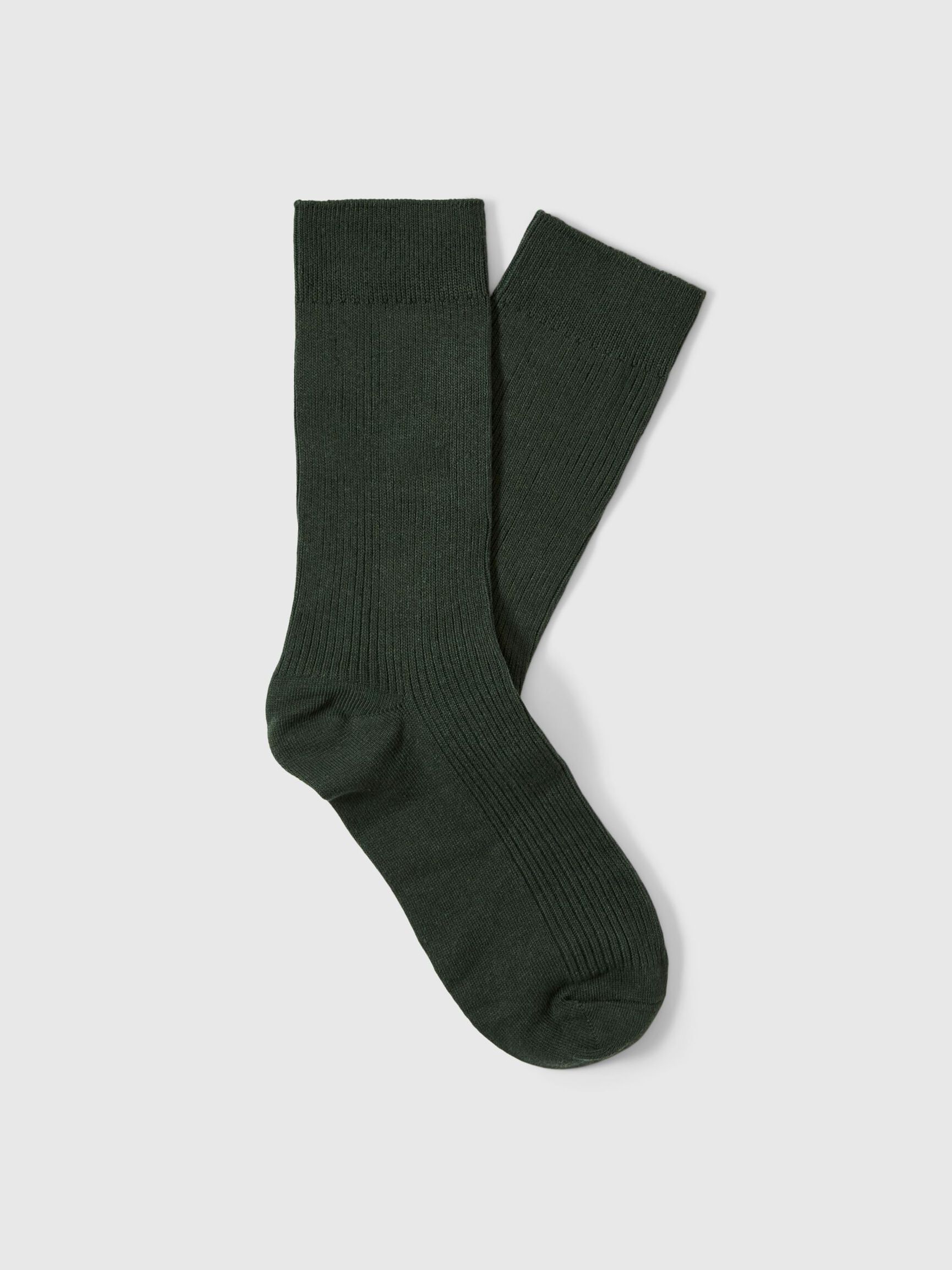 COTTON BLEND SOCKS, Deep Forest, highres