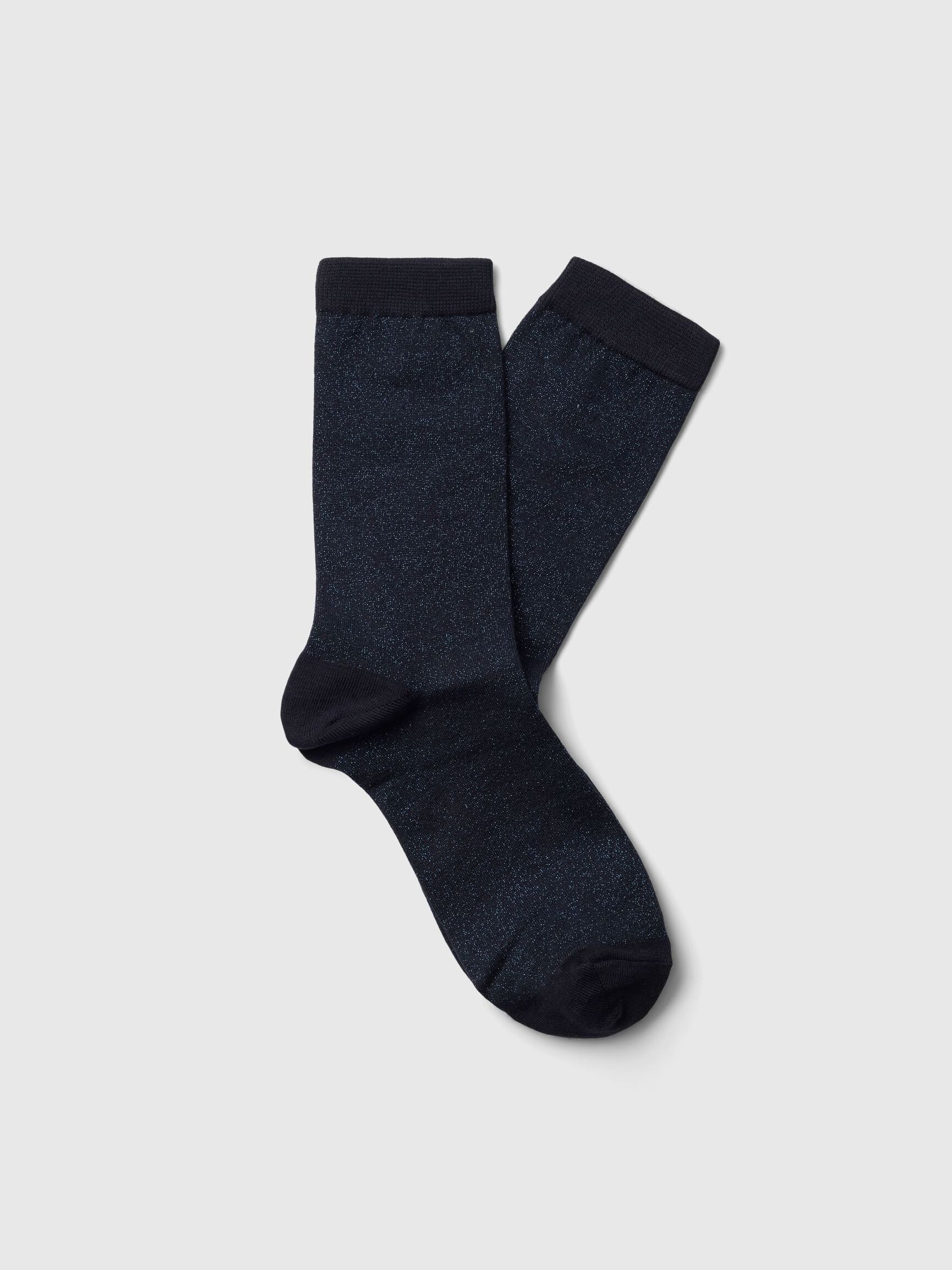 GLITZER GESTRICKTE SOCKEN, Dark Sapphire, highres