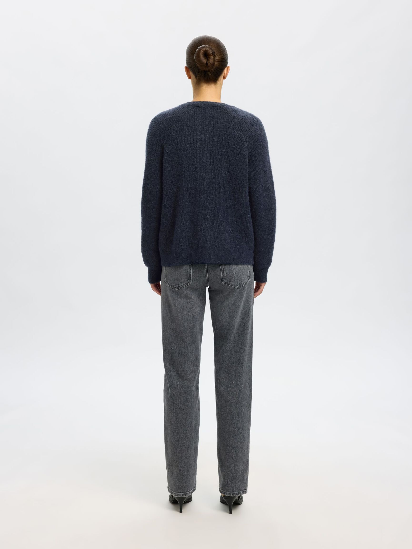 WOOL BLEND CARDIGAN, Dark Sapphire, highres