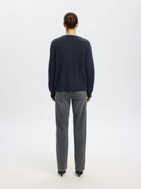 WOOL BLEND CARDIGAN, Dark Sapphire, highres