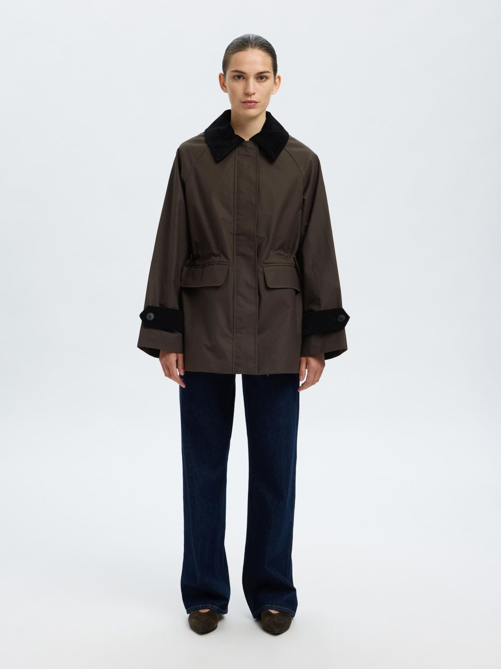 WAXED COTTON JACKET, Delicioso, highres