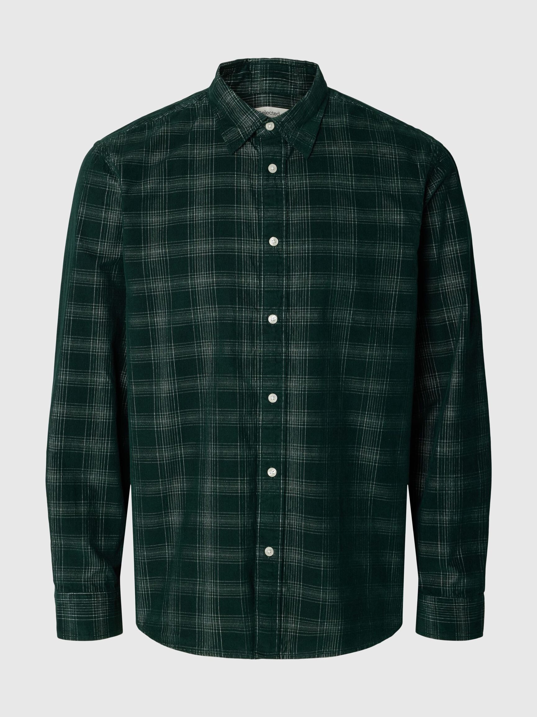 CHECKED CORDUROY SHIRT, Pine Grove, highres