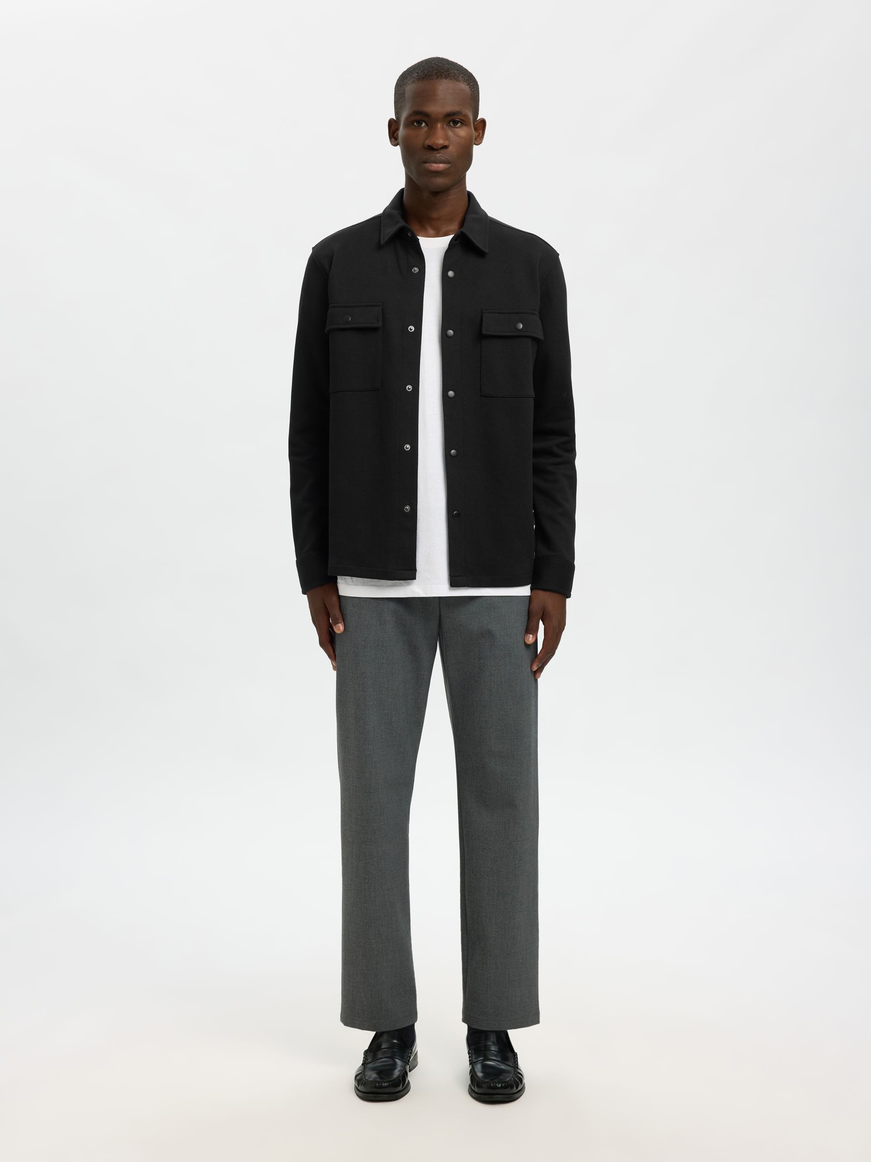 CLASSIC OVERSHIRT, Black, highres