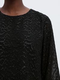 MANCHES 3/4 TOP, Black, highres