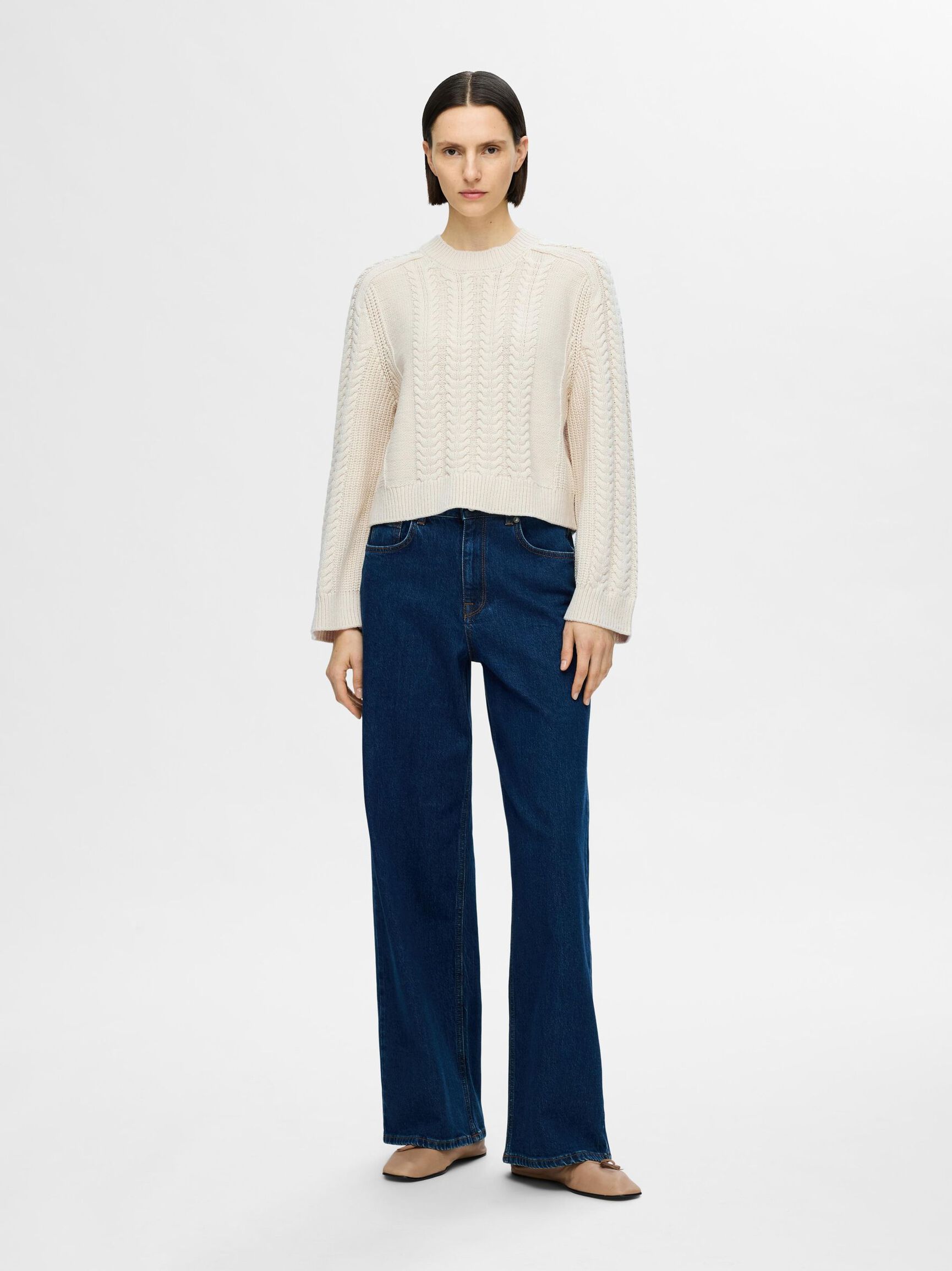 PUNTO ENTRELAZADO JERSEY, Birch, highres