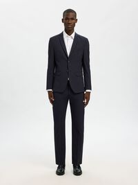 VISCOSE BLEND SLIM FIT BLAZER, Navy Blazer, highres