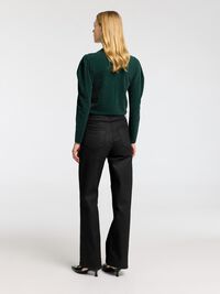 DRAPED LONG SLEEVED TOP, Scarab, highres