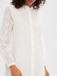 LÅNGÄRMAD SKJORTKLÄNNING, Bright White, highres