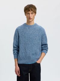 100% COTTON PULLOVER, Blue Horizon, highres