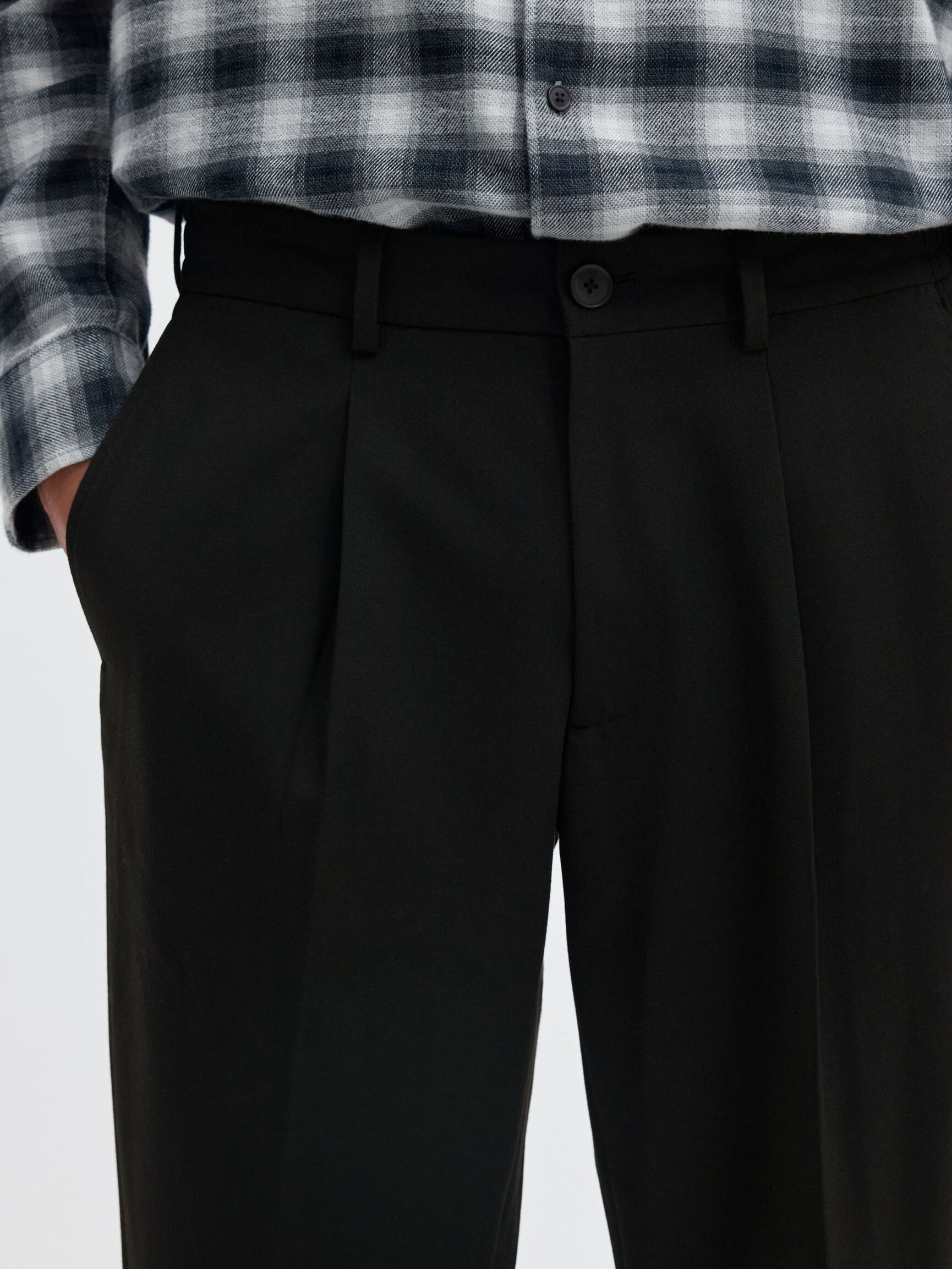 190 TAPERED  TROUSERS, Black, highres