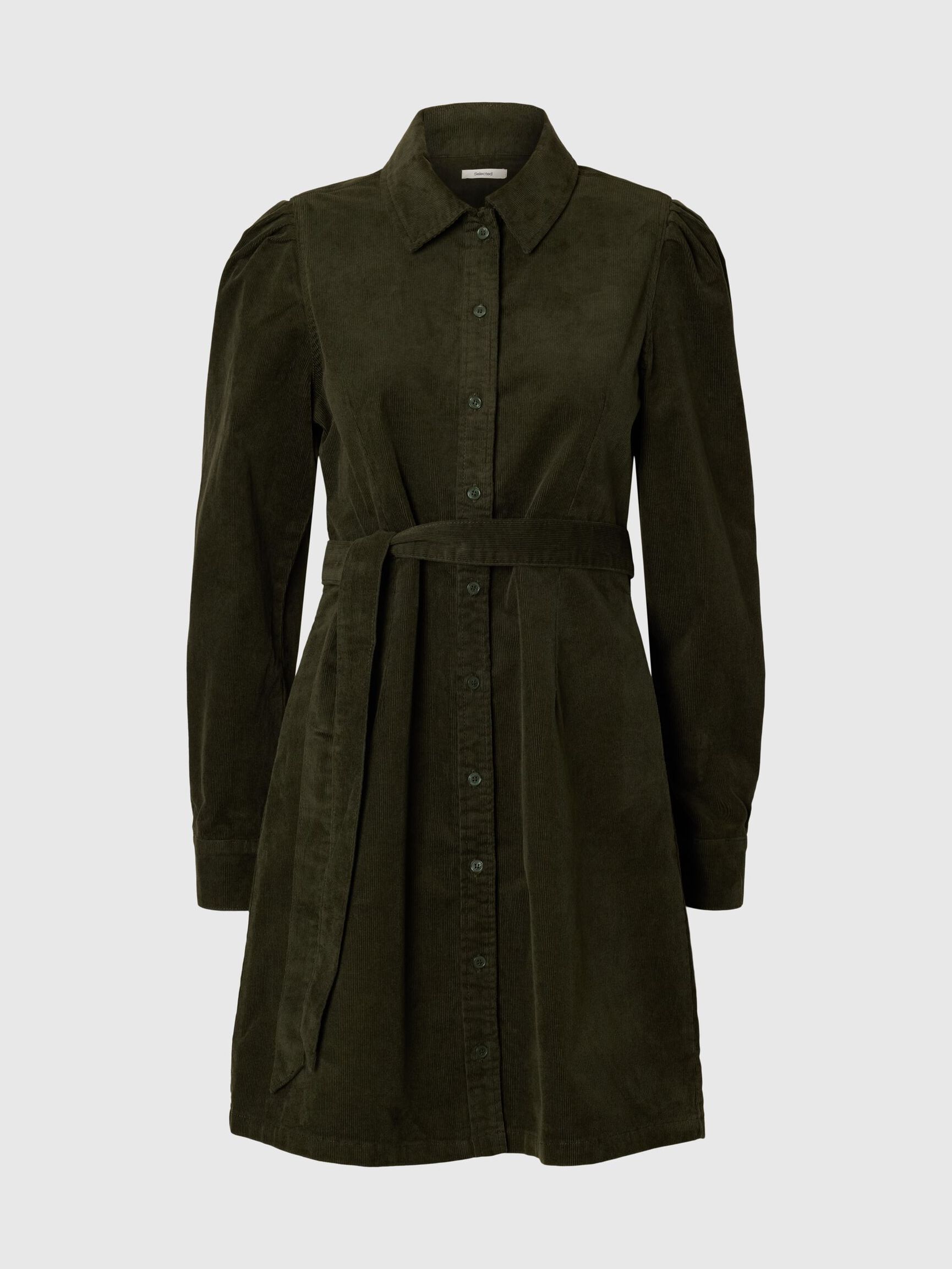 COTTON CORDUROY MINI DRESS, Deep Depths, highres