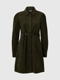 COTTON CORDUROY MINI DRESS, Deep Depths, highres