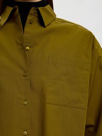 BOXY FIT CROPPED BLOUSE, Fir Green, highres