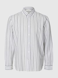 COUPE CLASSIQUE CHEMISE EN LIN MÉLANGÉ, Bright White, highres