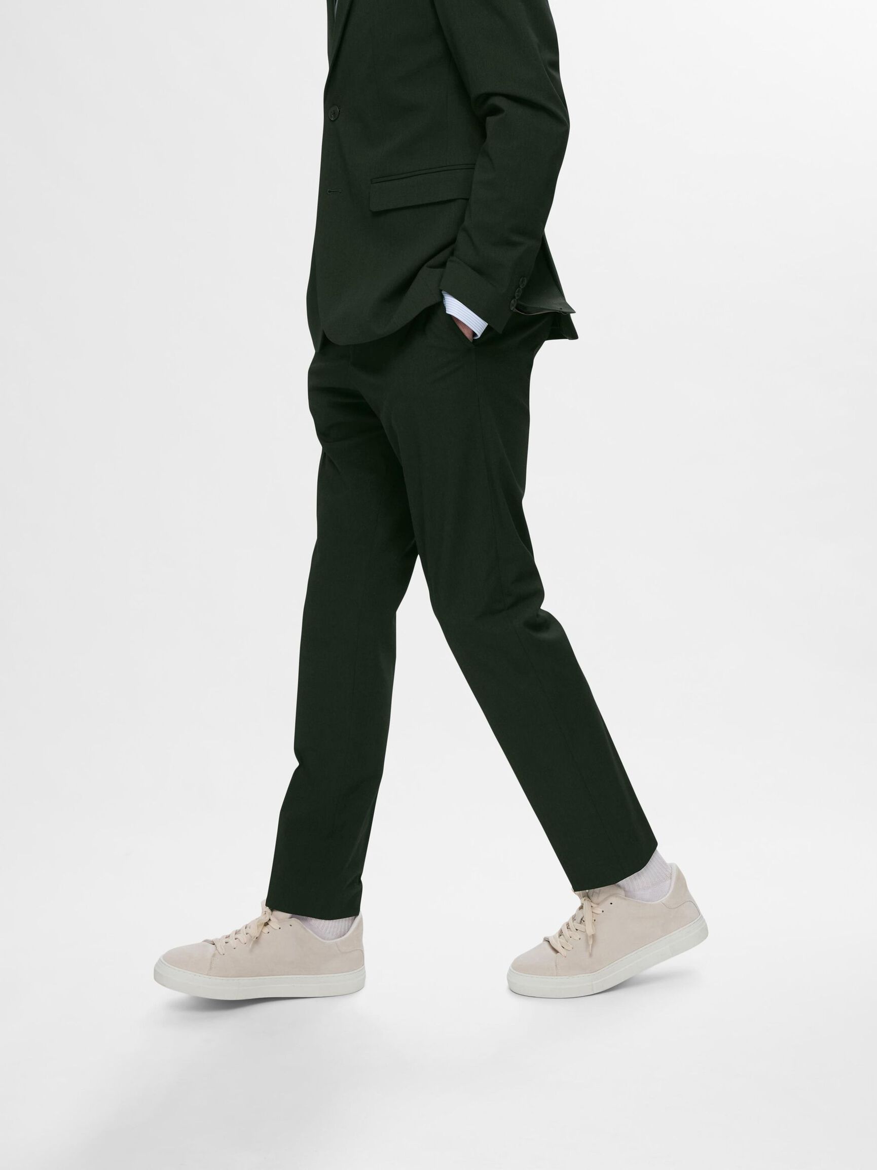 175 SLIM FIT TROUSERS, Forest Night, highres