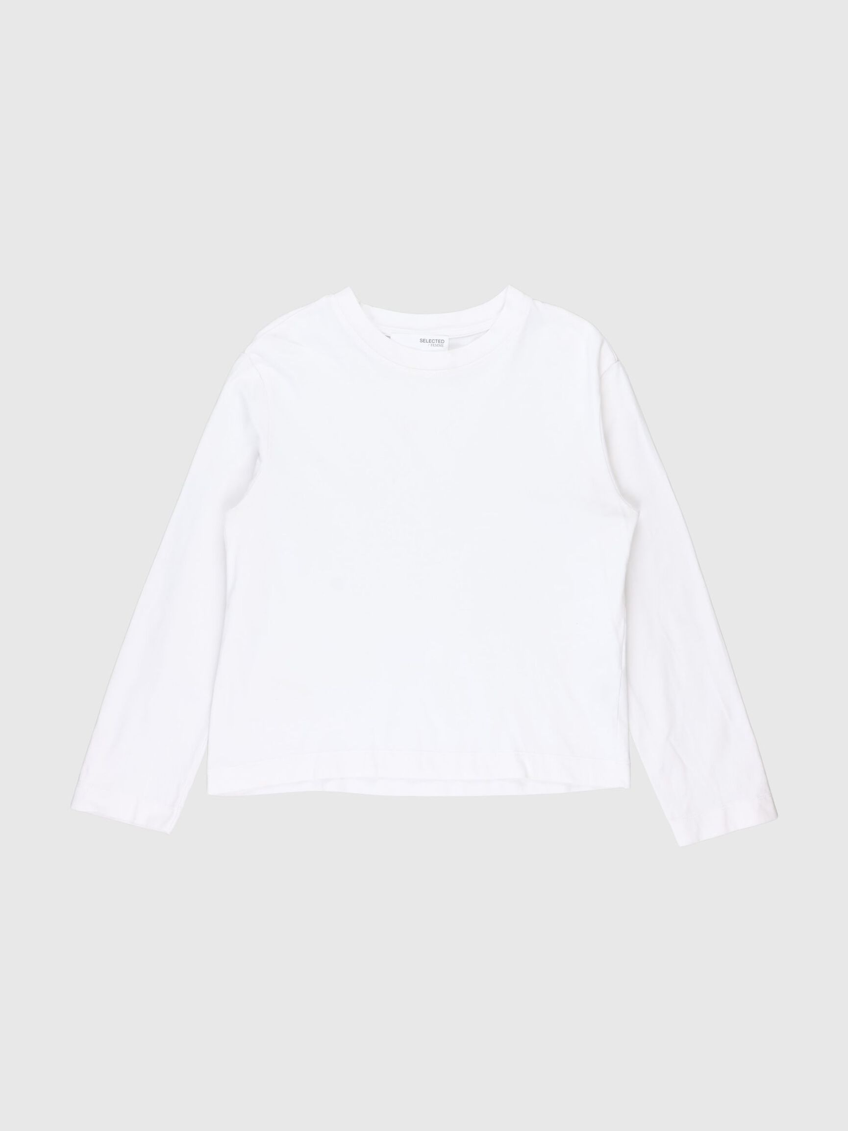 LONG-SLEEVED BOXY T-SHIRT, Bright White, highres