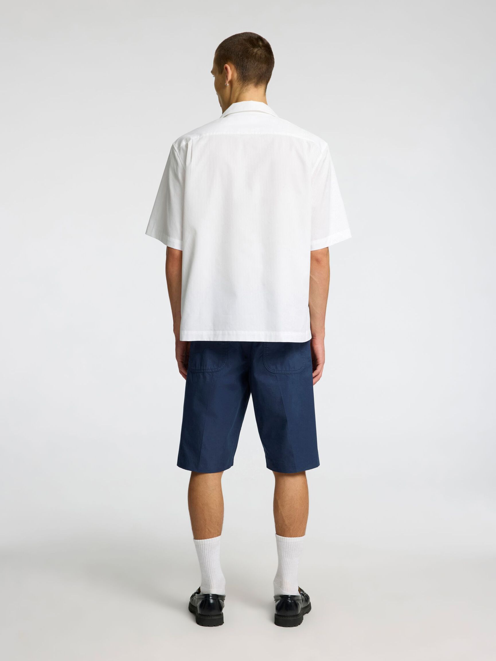 BOXY FIT SHORT SLEEVED SHIRT, White, highres