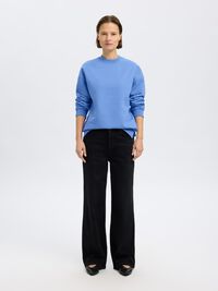 LANGES SWEATSHIRT, Cornflower Blue, highres