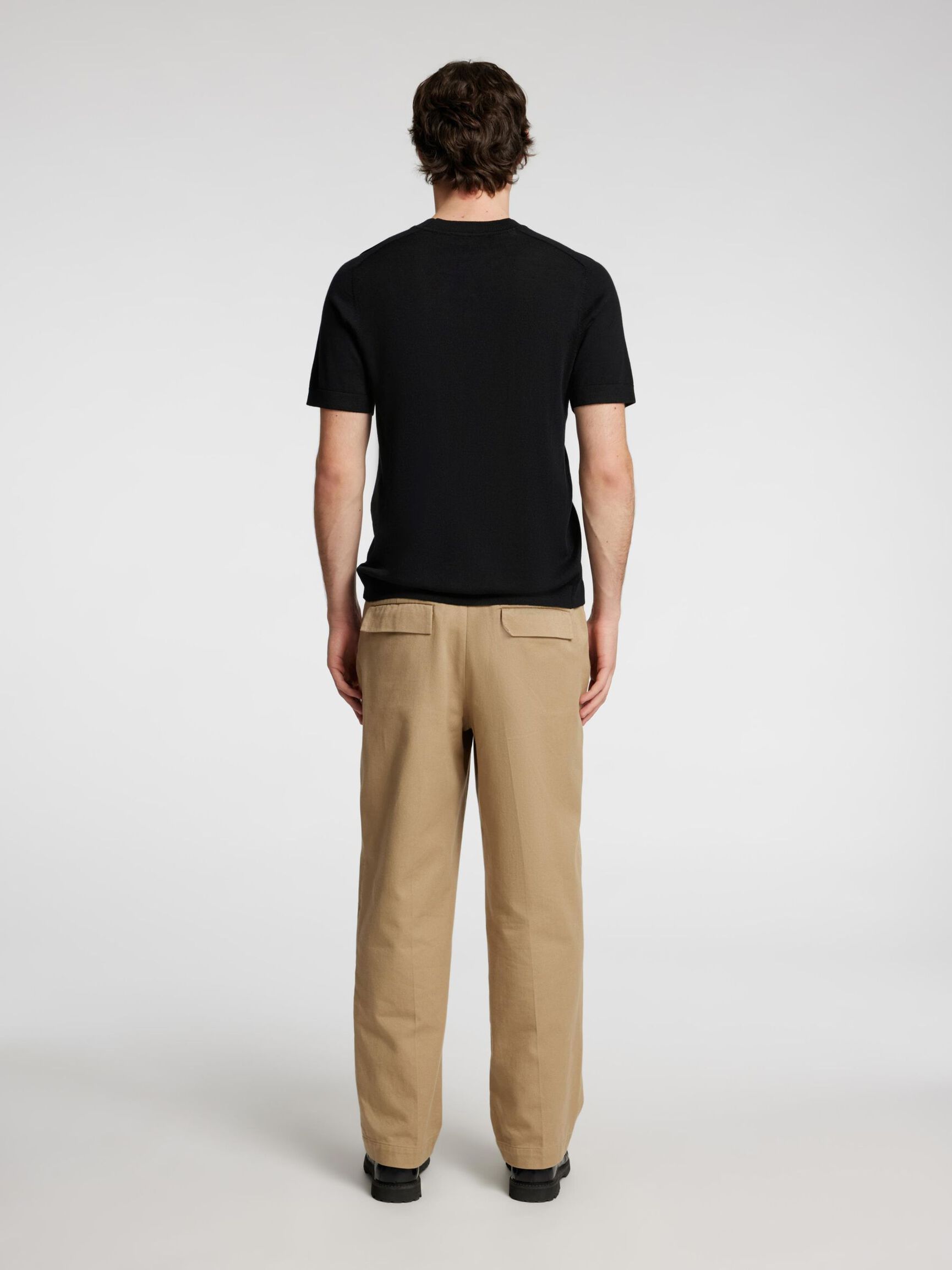 100 % LAINE MÉRINOS T-SHIRT, Black, highres