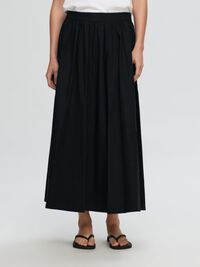 HIGH WAISTED MAXI SKIRT, Black, highres