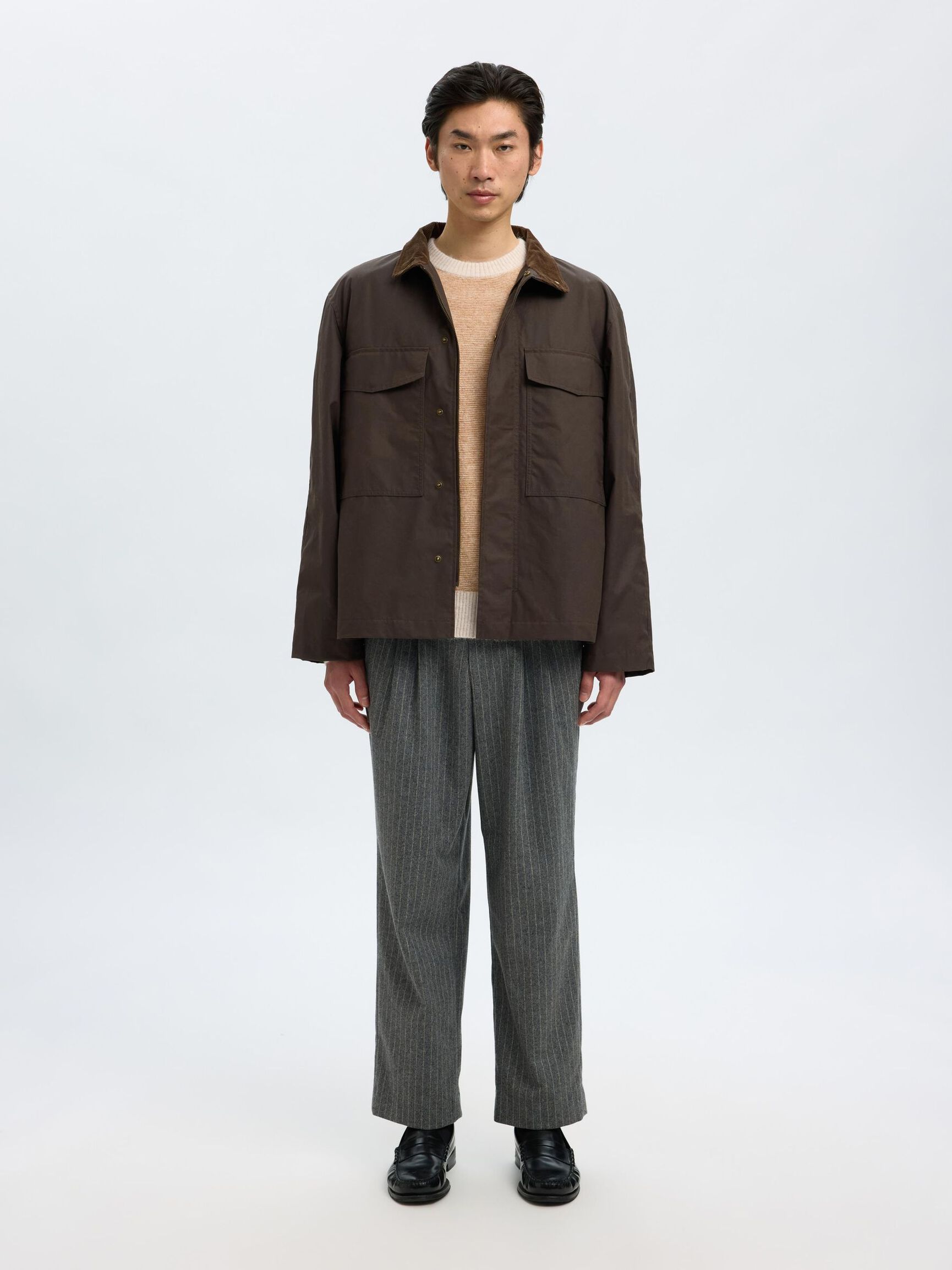 LONG-SLEEVED KNITTED JUMPER, Chipmunk, highres