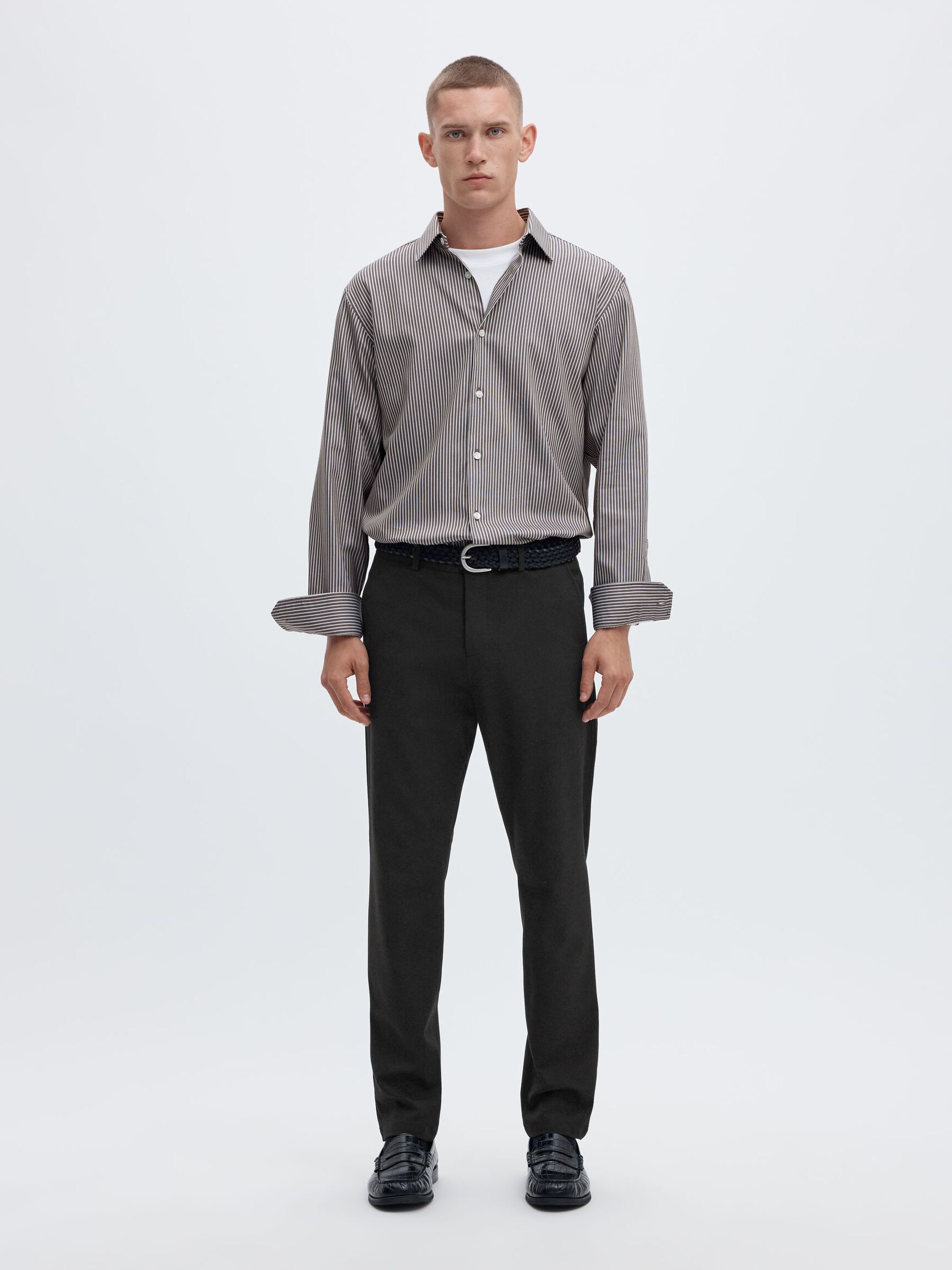 175 SLIM-FIT TROUSERS, Black, highres