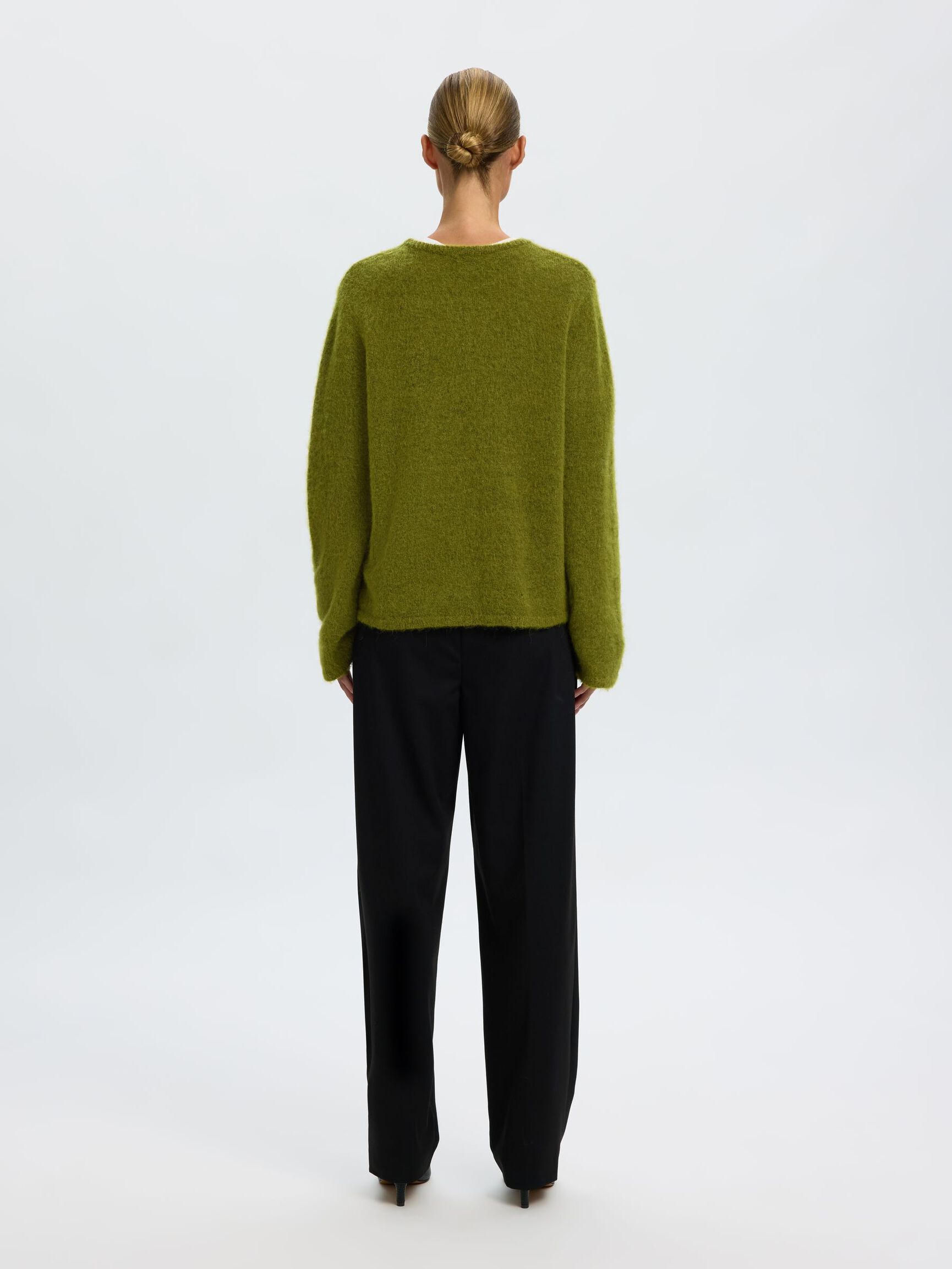 WOOL BLEND KNITTED JUMPER, Cardamom Seed, highres