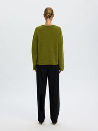 WOOL BLEND KNITTED JUMPER, Cardamom Seed, highres