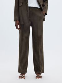 VISCOSE BLEND PINSTRIPE TROUSERS, Delicioso, highres